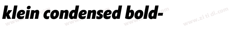 klein condensed bold字体转换